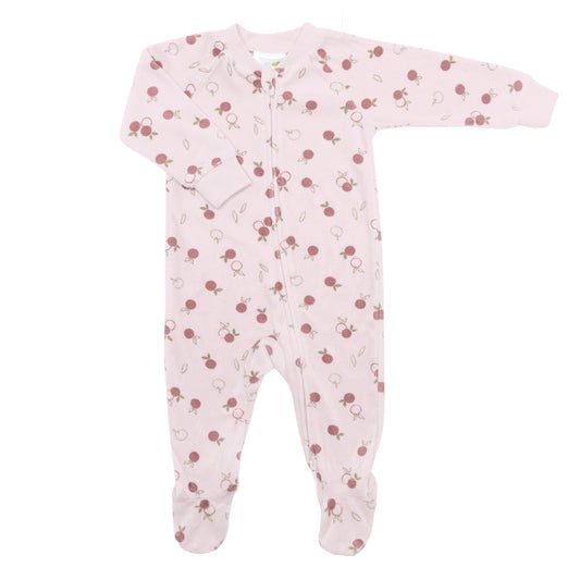 Pyjama pour bébé en velours - Pommes
