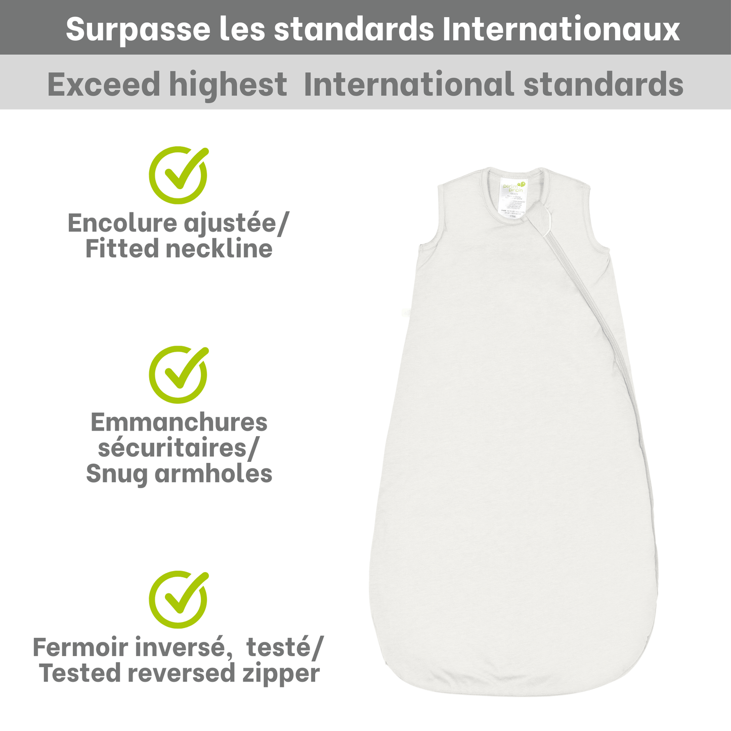 Sac de nuit matelassé en bambou - ivoire (1.0 tog)