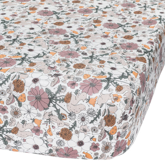 Bamboo Fitted sheet - Floral Patch