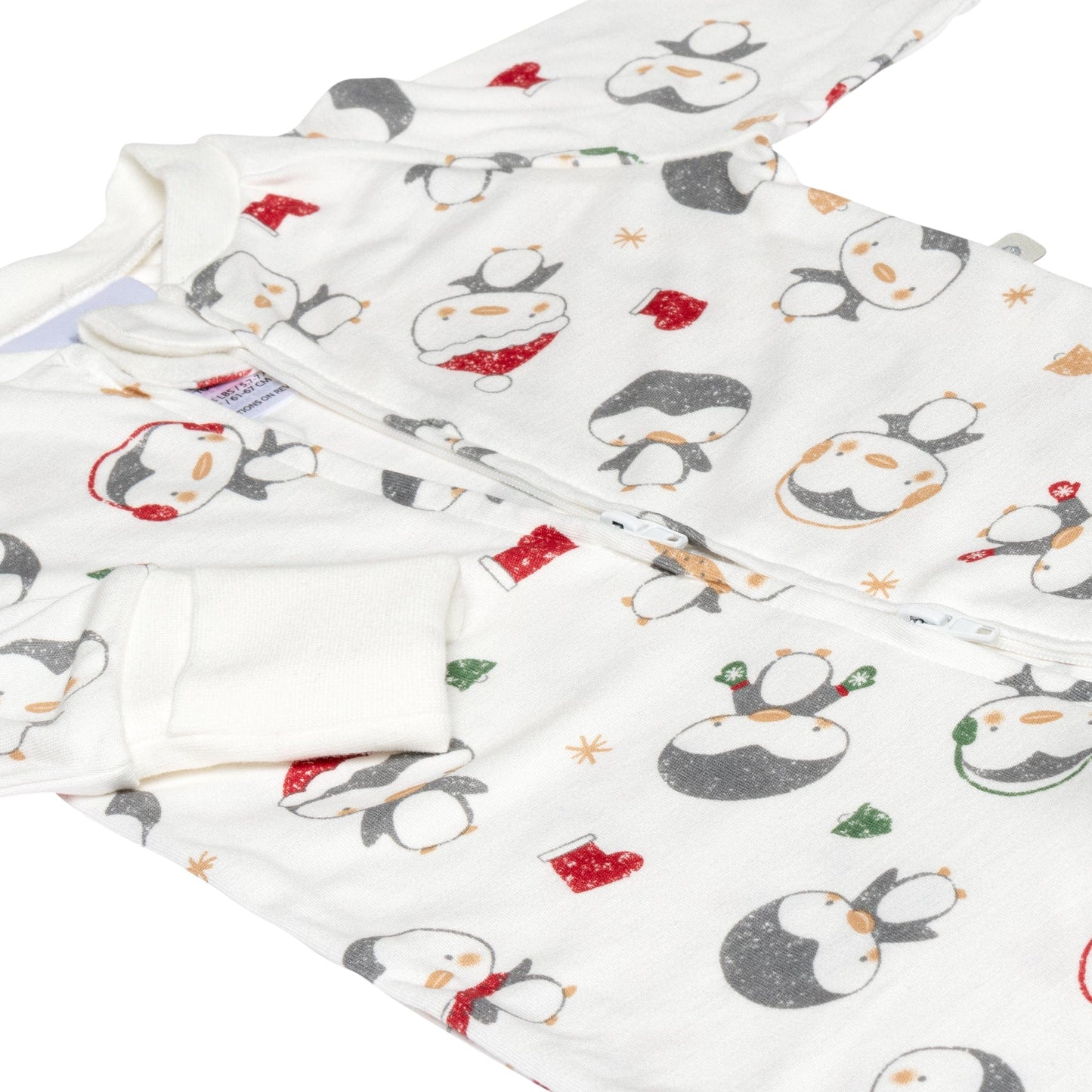 Bamboo baby sleeper - Xmas Penguins