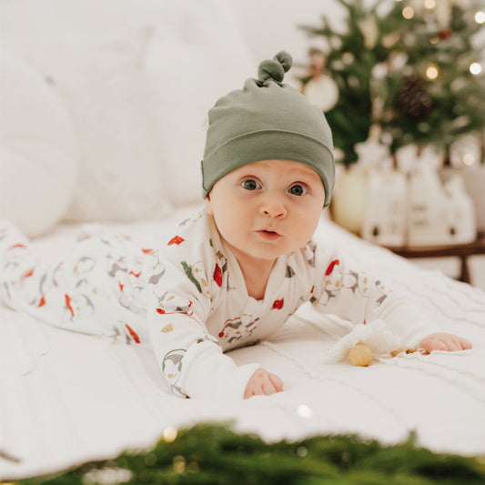 Pyjama pour bébé en bambou - Pinguoins de Noël