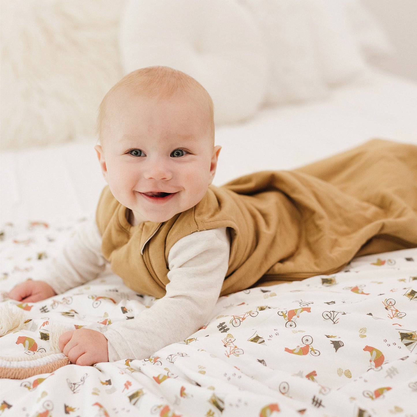 Quilted bamboo sleep sack - Honey (2.5 togs)