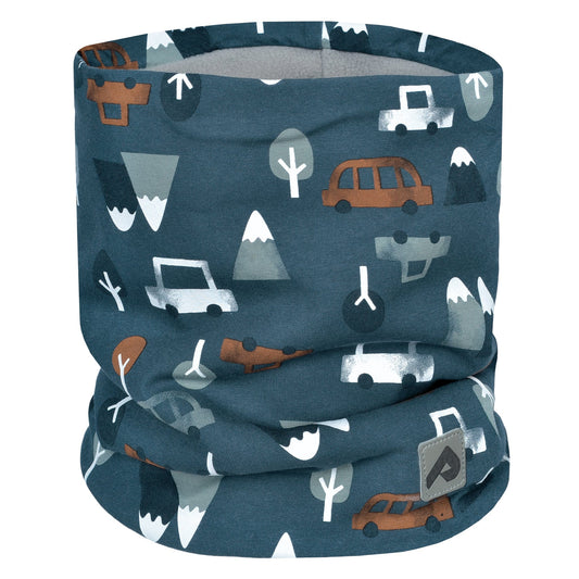 Cotton neck warmer with fleece lining - Cars