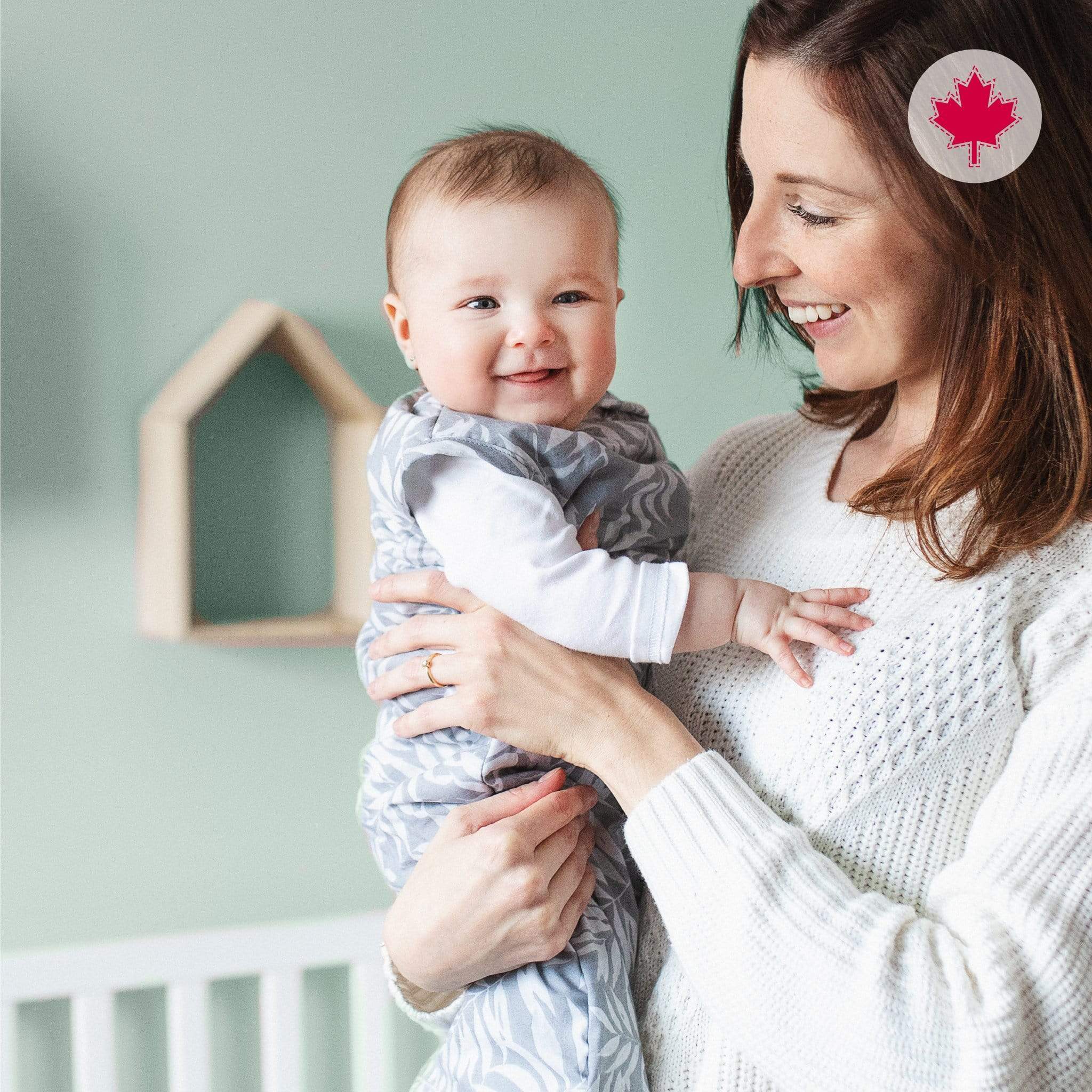 Woven cotton sleep sack - Plum dandelions (2.0 togs)