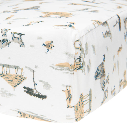 Crib fitted sheet - Safari
