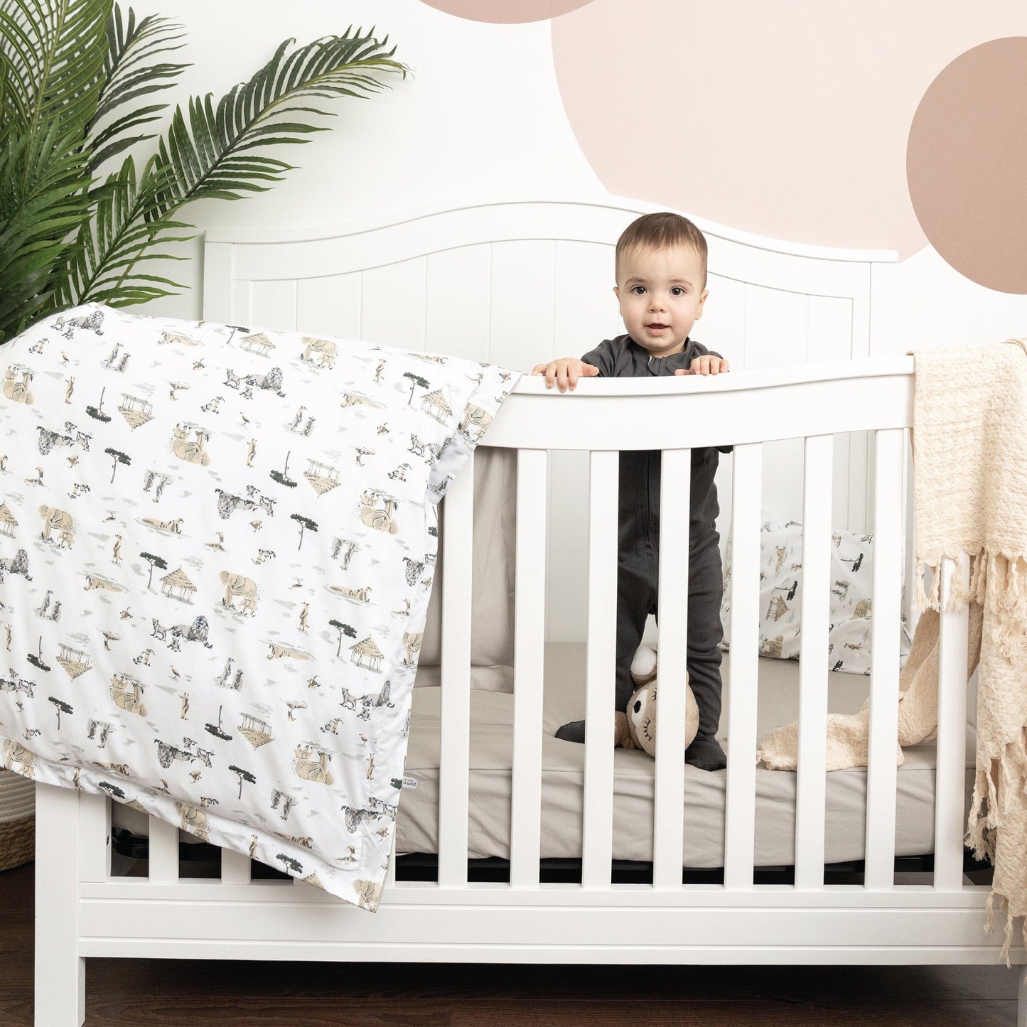 Housse et couette pour lit de bébé - Safari