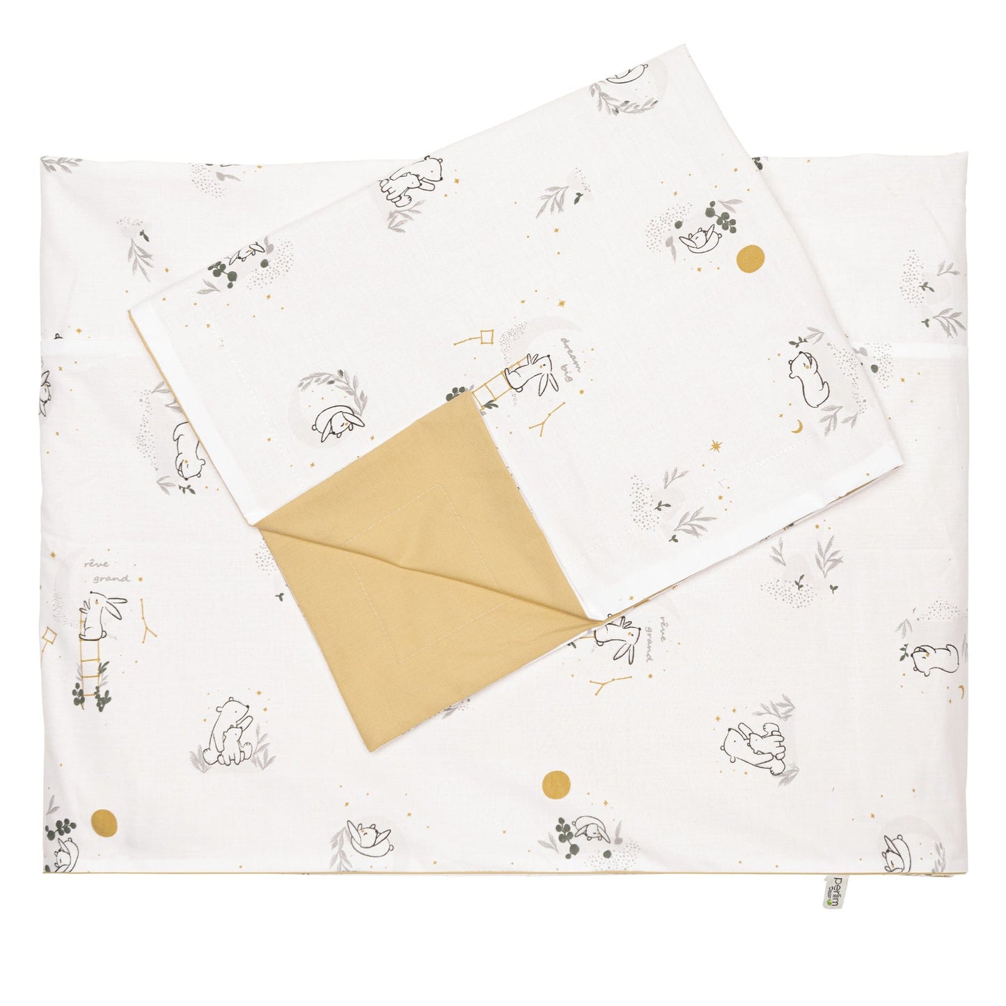Housse de lit 54'' et 2 cache-oreillers - Clair de Lune