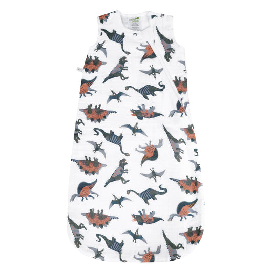Cotton muslin sleep sack - Dinos (0.7 tog)