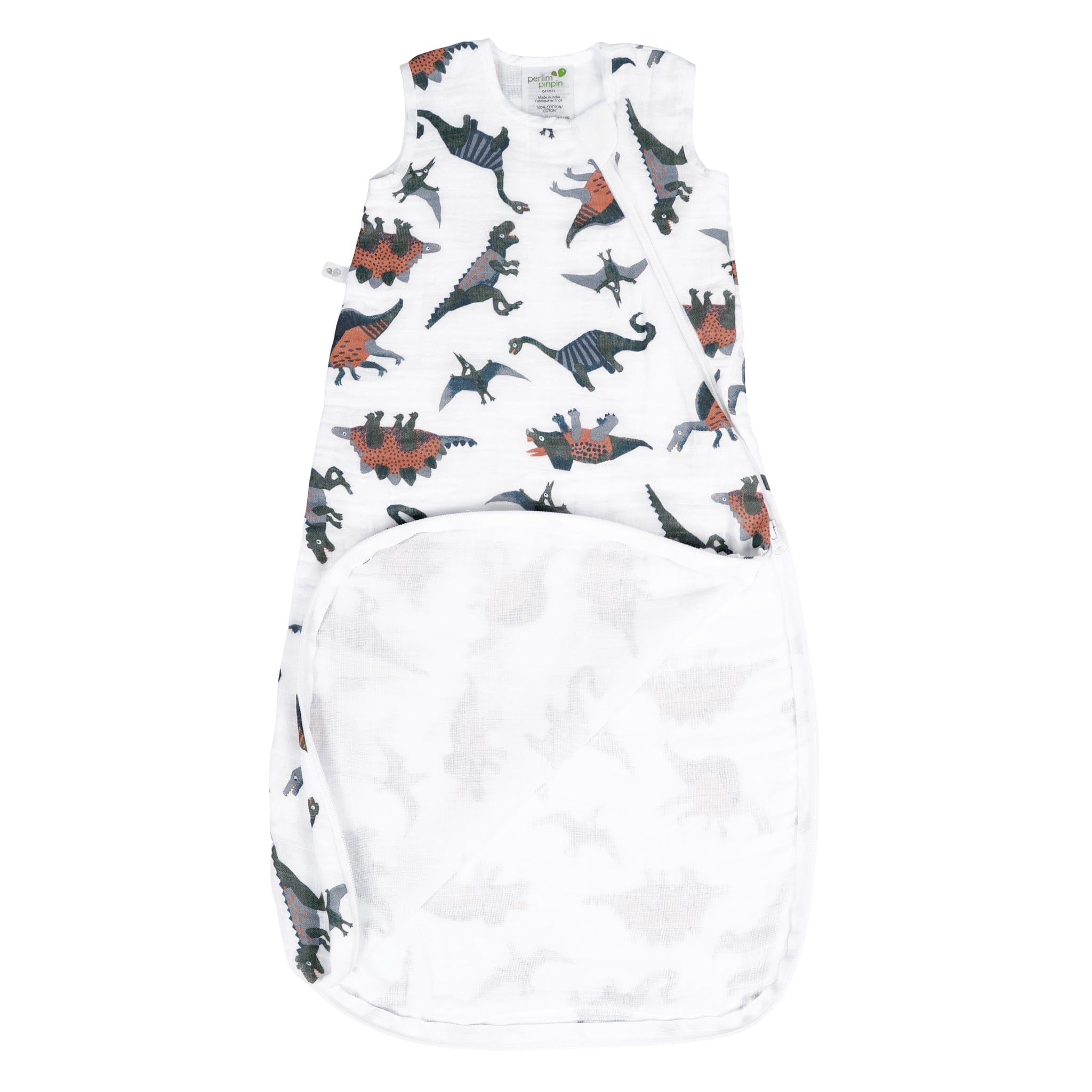 Cotton muslin sleep sack - Dinos (0.7 tog)