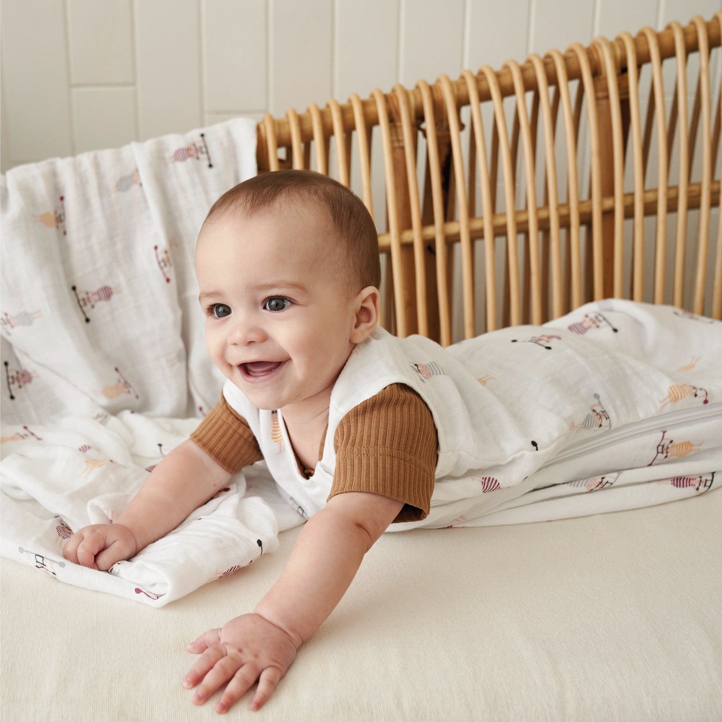 Cotton muslin sleep sack - Circus (0.7 tog)