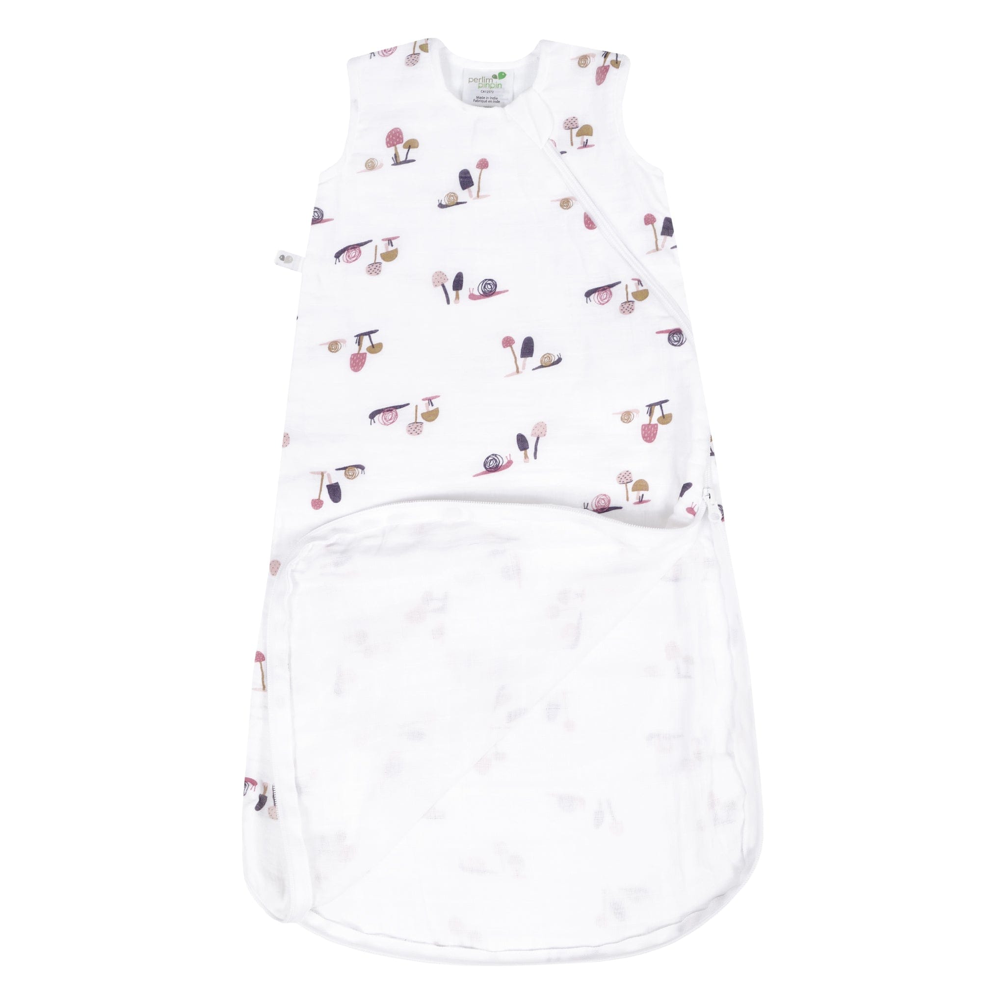 Cotton muslin sleep sack - Snails (0.7 tog)