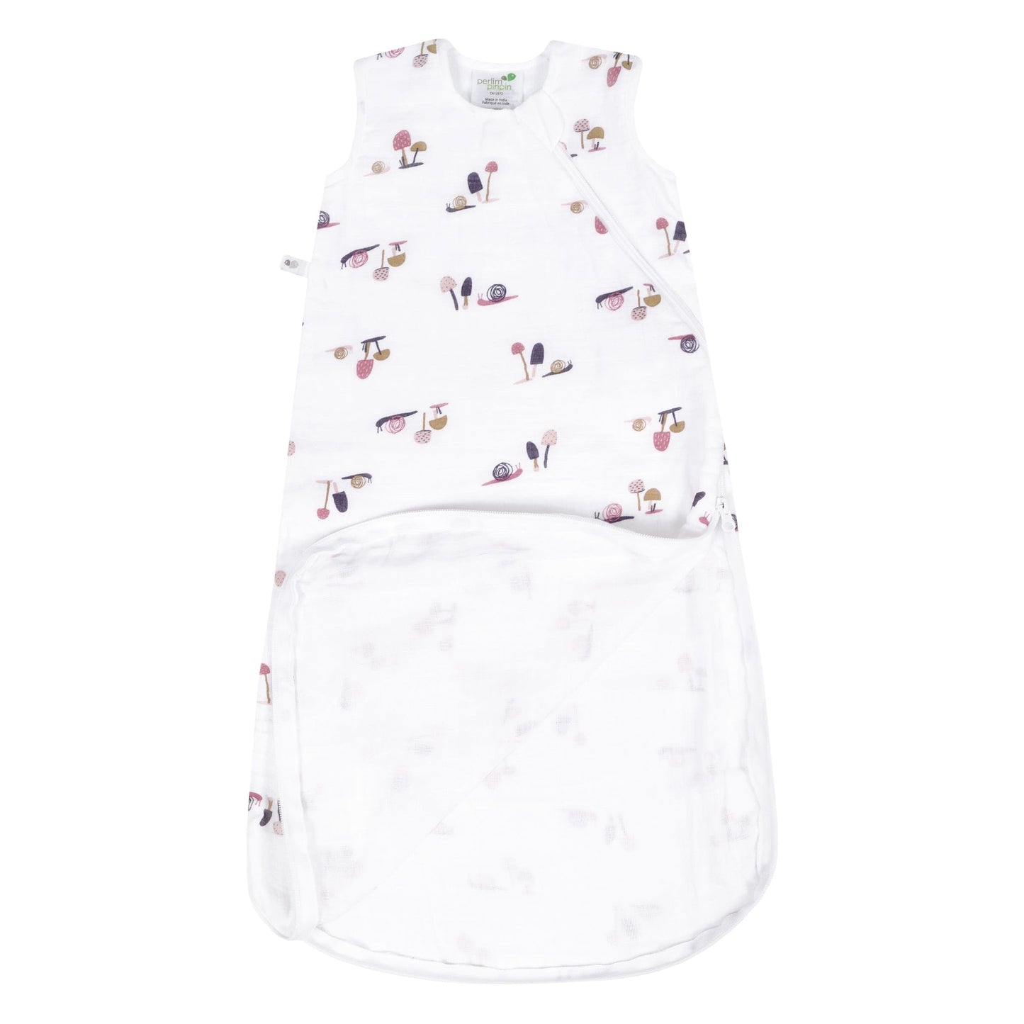 Cotton muslin sleep sack - Snails (0.7 tog)