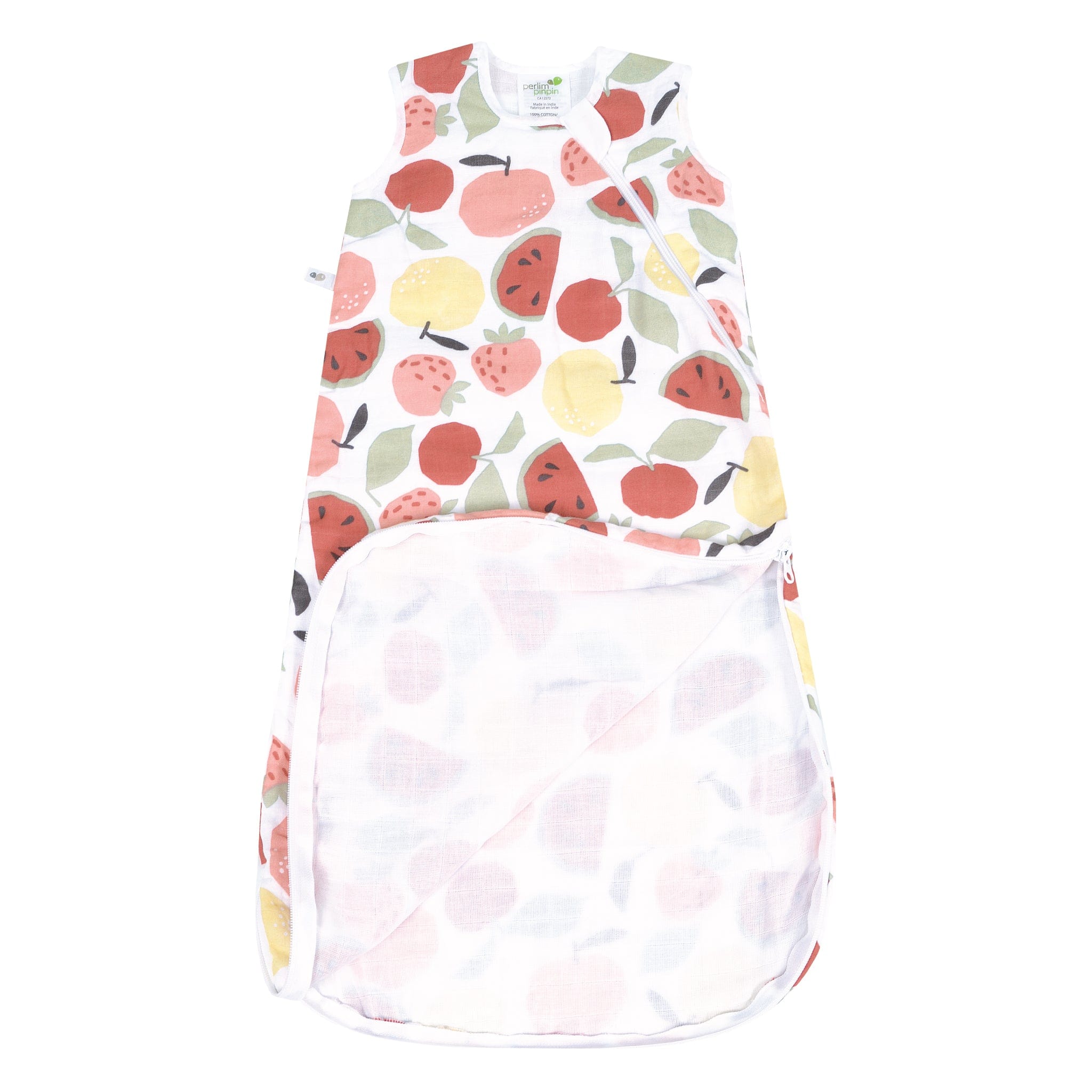 Cotton muslin sleep sack - Fruits (0.7 tog)