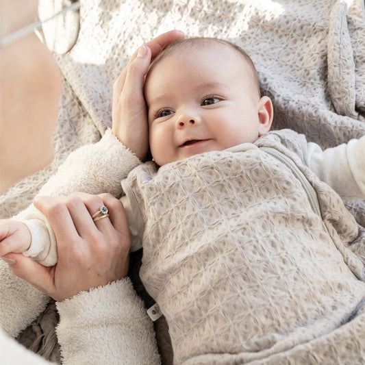 Organic cotton throw blanket - Sesame