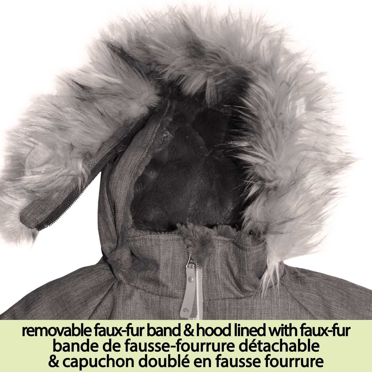 One piece toddler snowsuit - Charbon Textured