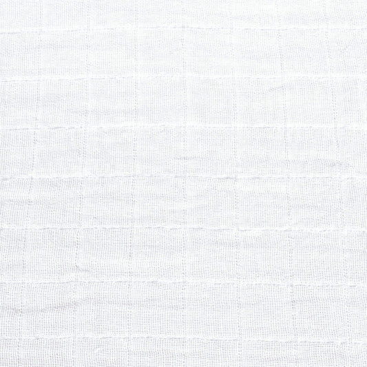 Cotton muslin fitted sheet - White