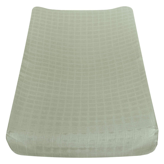 Cotton muslin change pad cover - Kaki