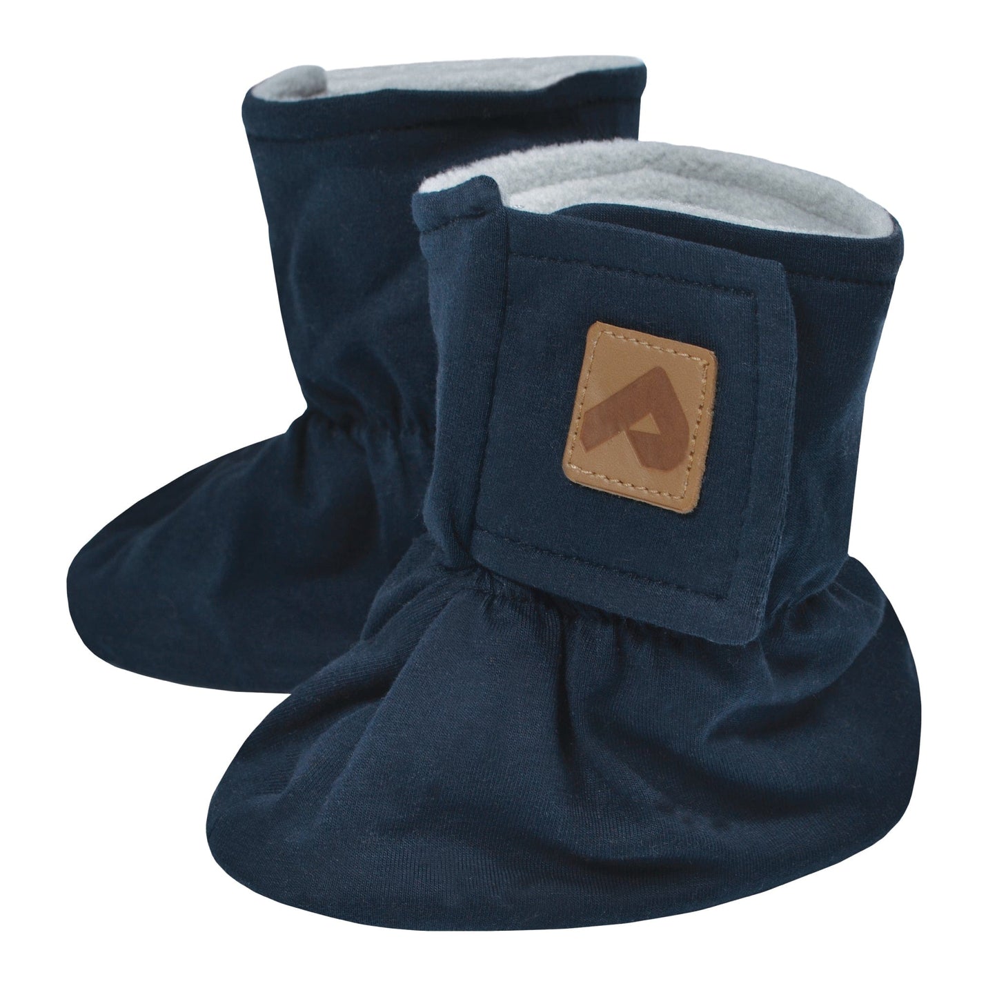 Pantoufles de coton doublées en polar - Marine