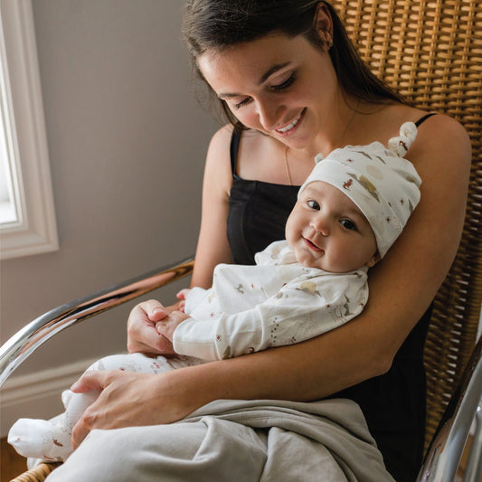 Newborn bamboo knotted hat - Desert