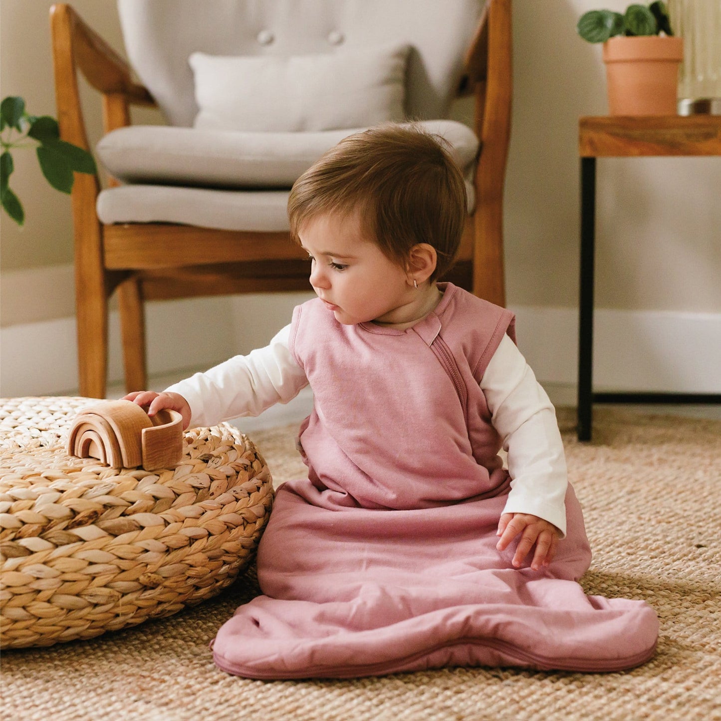 Quilted bamboo sleep sack - Lotus (1.0 tog)