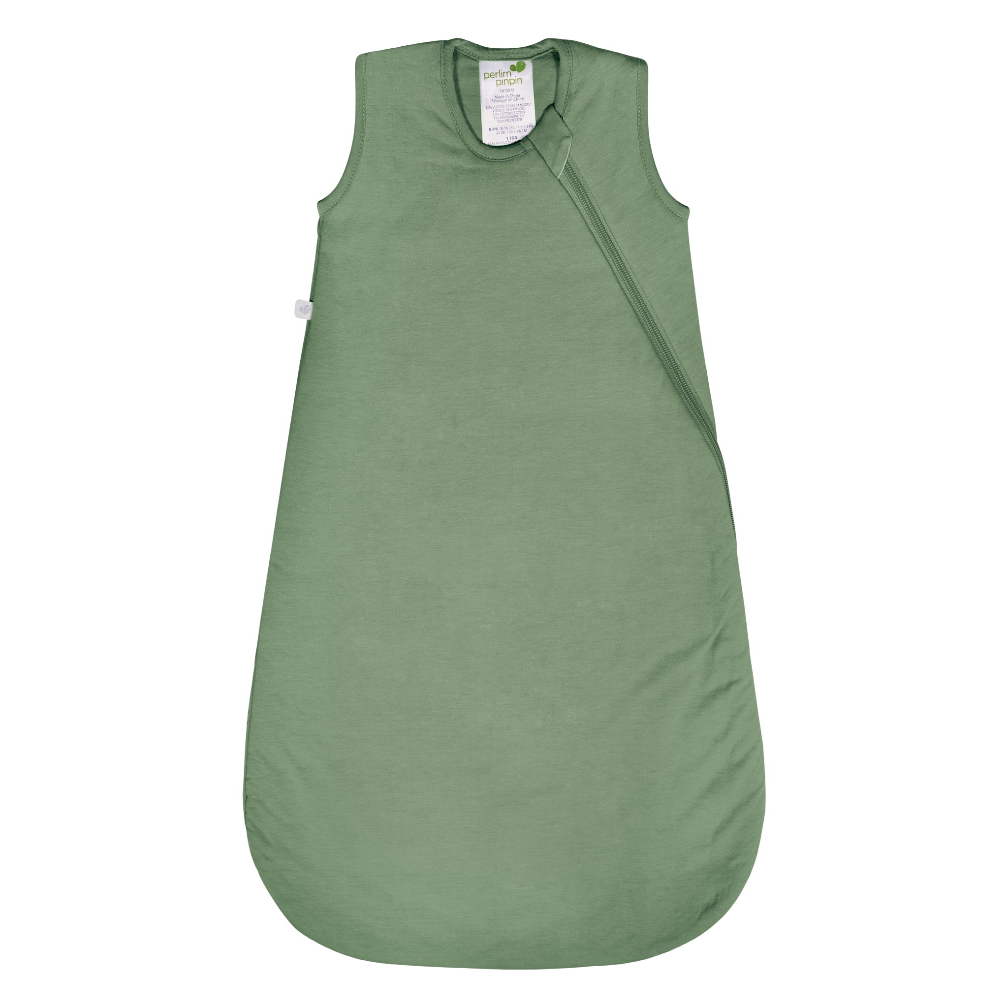 Quilted bamboo sleep sack Hunter Green (1.0 tog) Perlimpinpin
