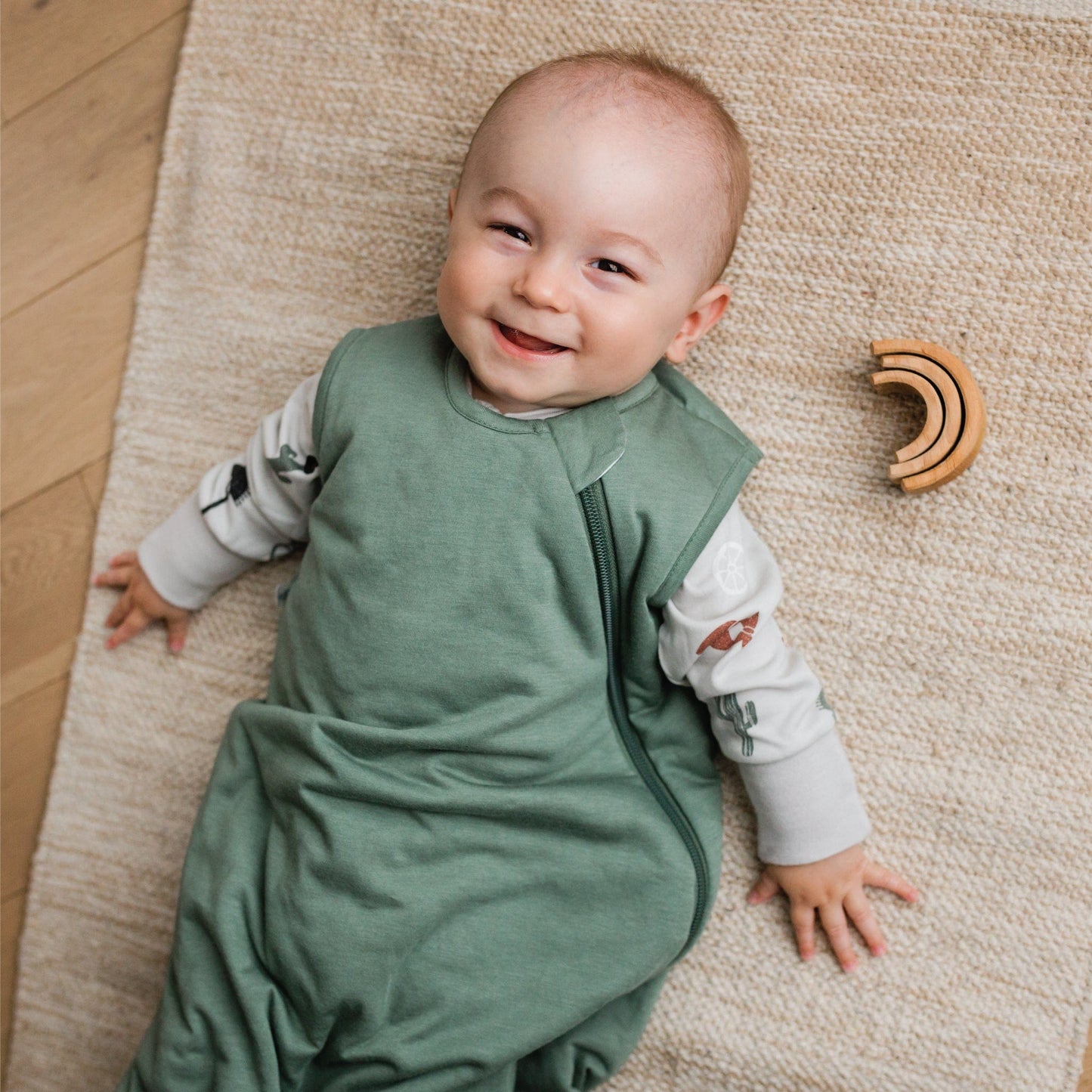 Quilted bamboo sleep sack - Hunter Green (2.5 togs)