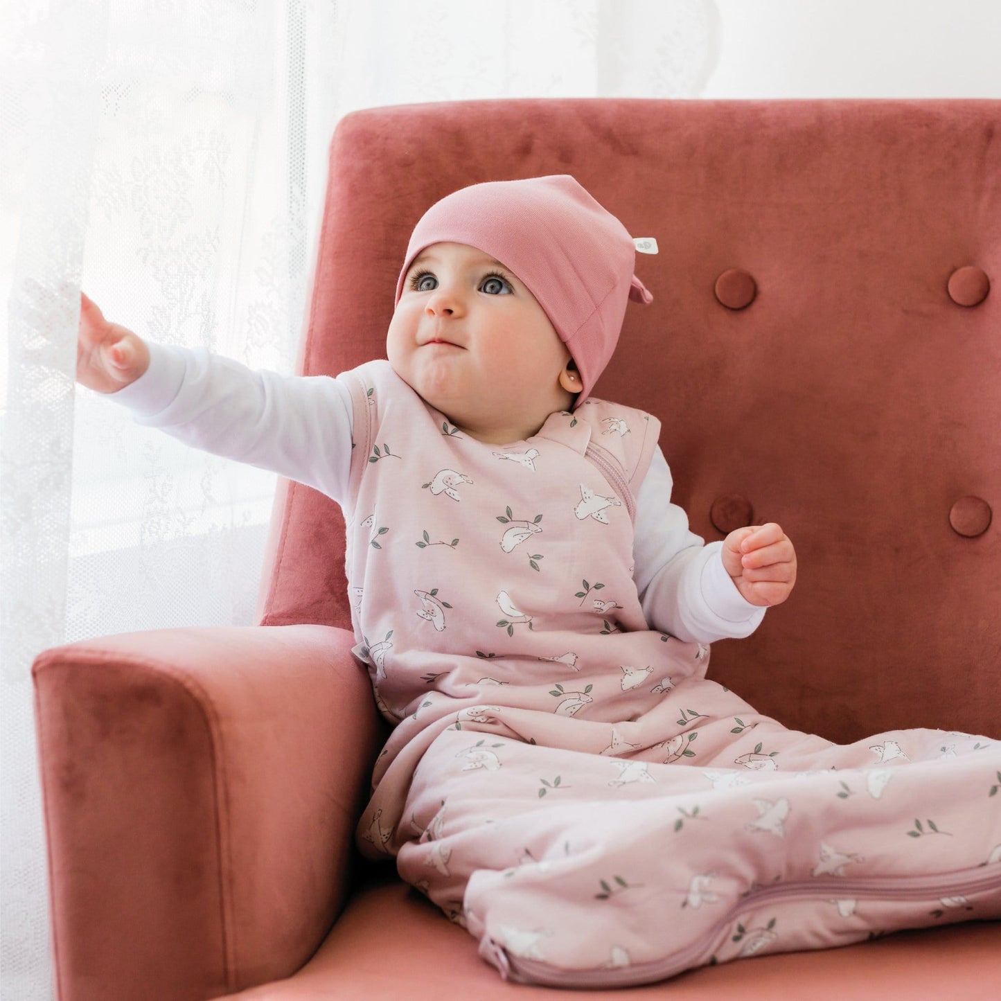 Newborn bamboo knotted hat - Lotus