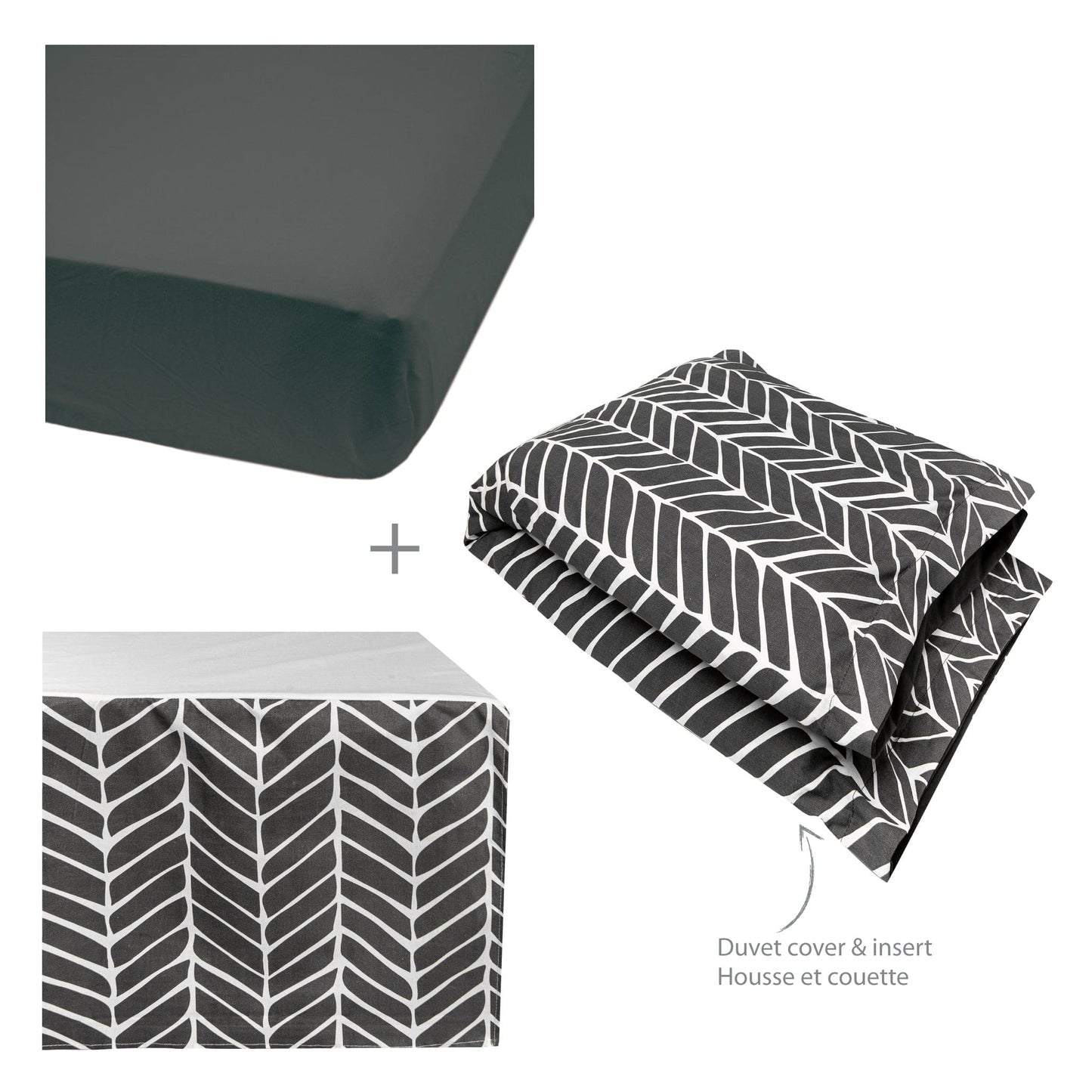 Ensemble literie bébé - Chevron