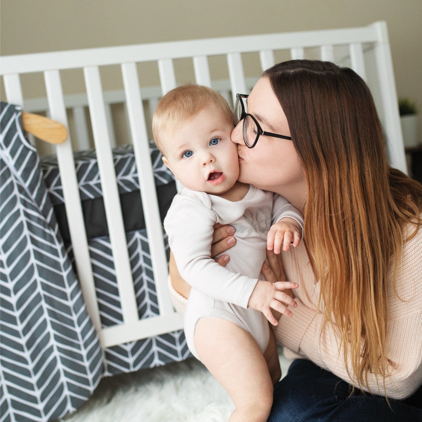 Ensemble literie bébé - Chevron