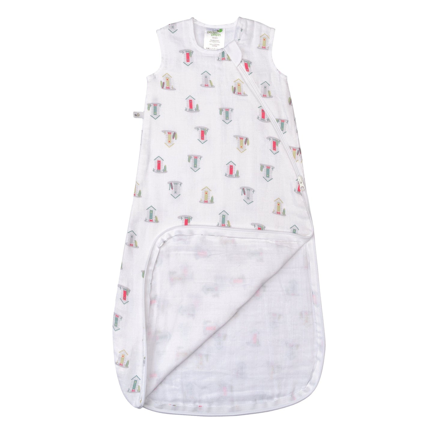 Cotton muslin sleep sack - Beach House (0.7 tog)