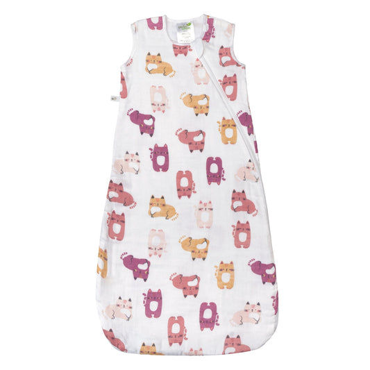 Sac de nuit mousseline de coton - Chats (0.7 tog)