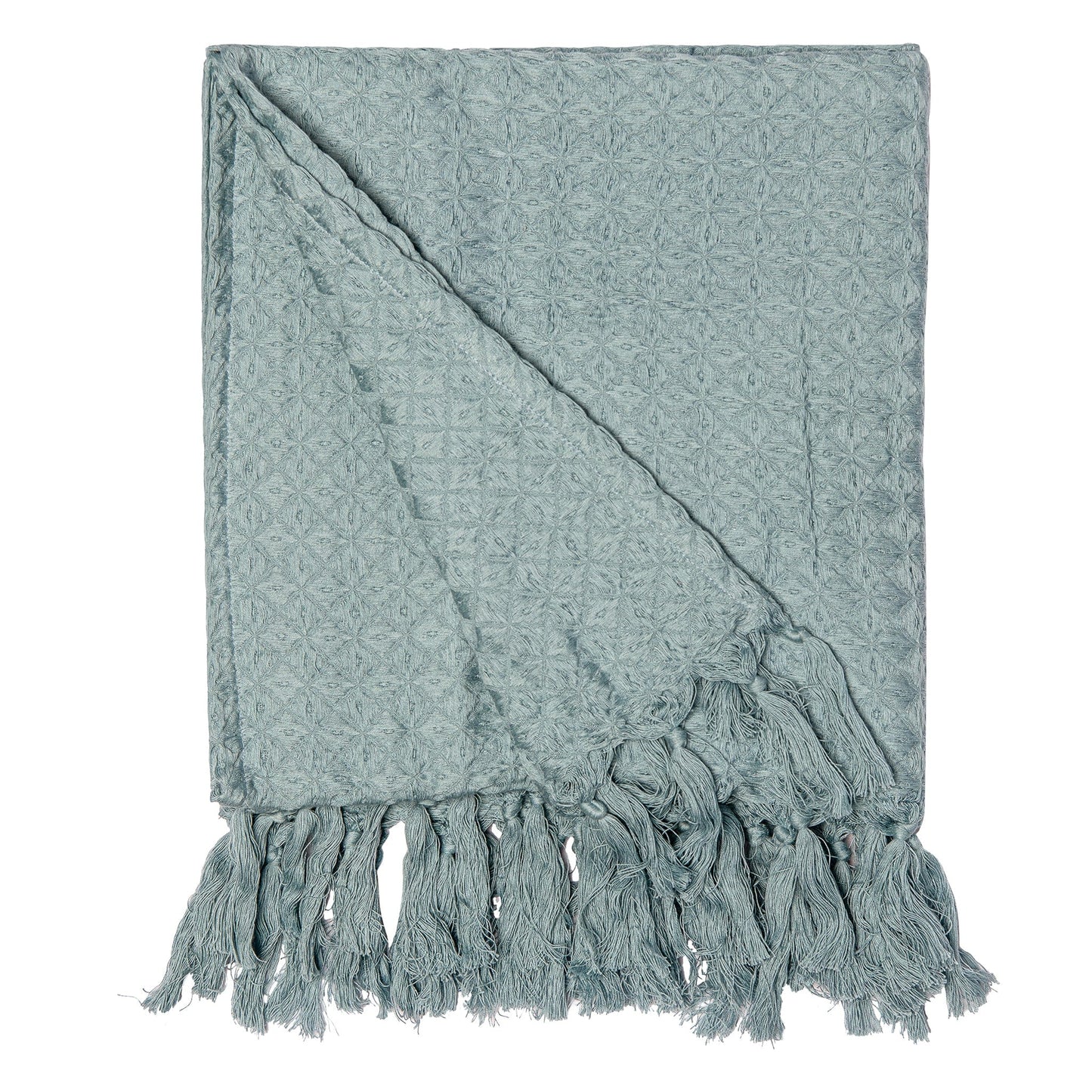 Organic cotton throw blanket - Sarcelle