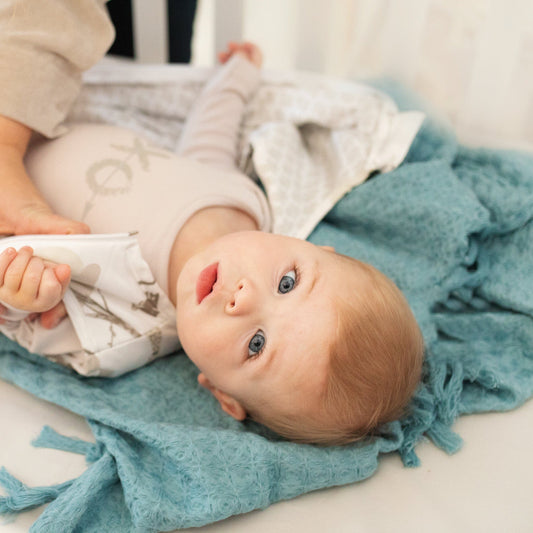 Organic cotton throw blanket - Sarcelle