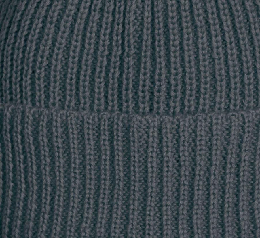 Bonnet acrylique 1 épaisseur avec oreilles - Coal