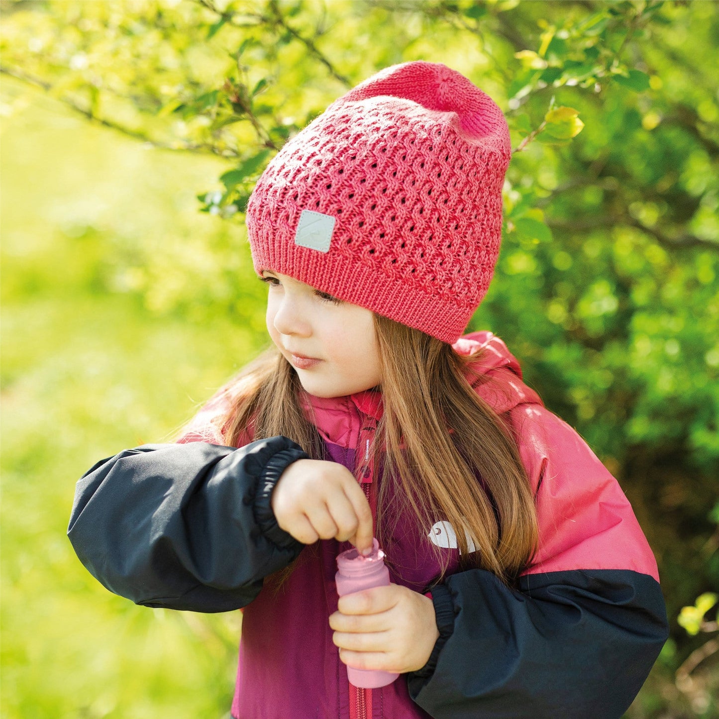 Single layer acrylic beanie - Pink
