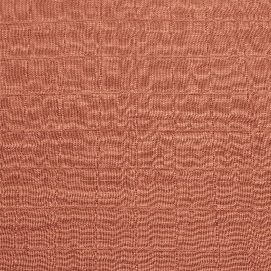Cotton muslin fitted sheet - Cinnamon