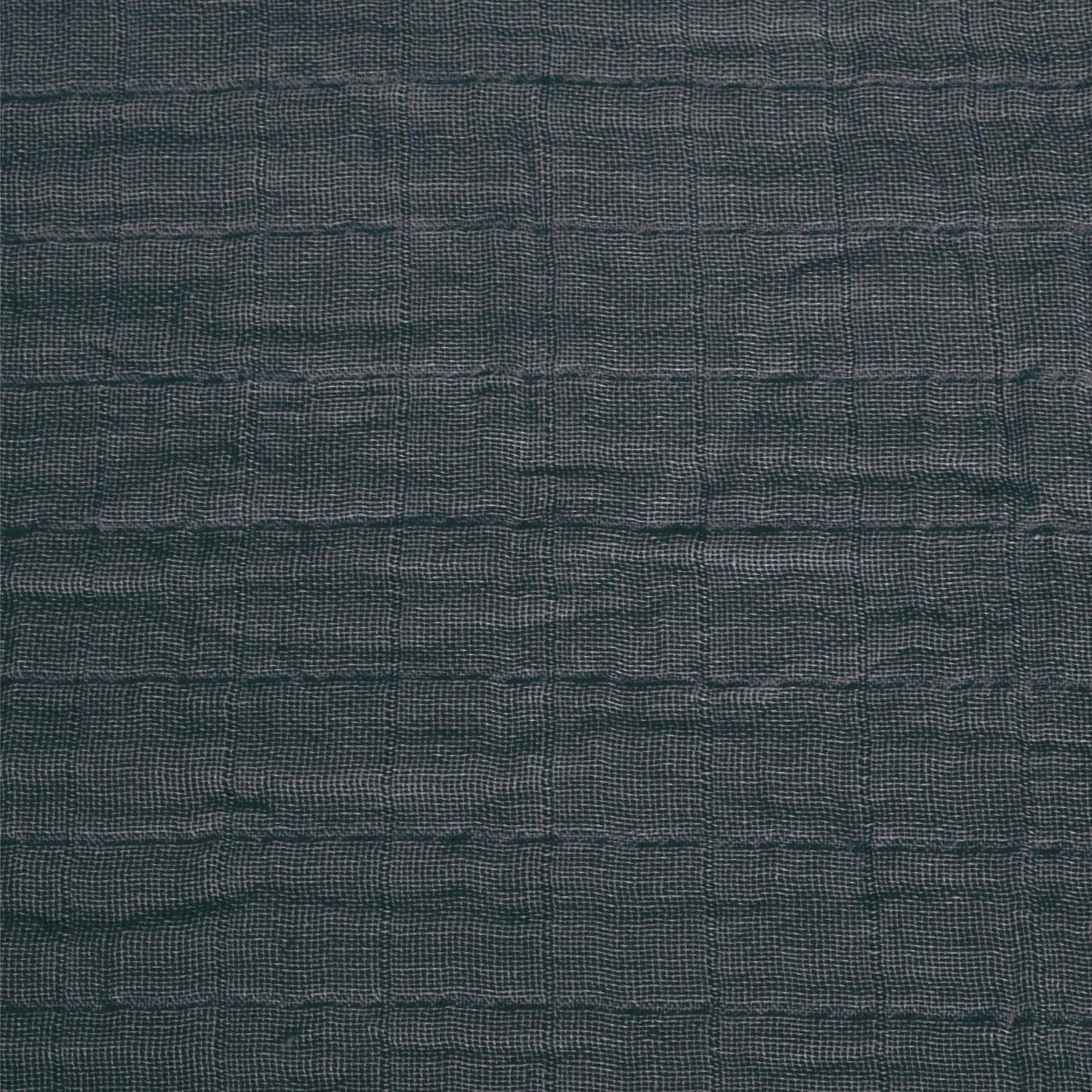 Cotton muslin fitted sheet - Charcoal