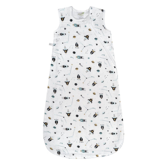 Cotton muslin sleep sack - Rockets (0.7 tog)