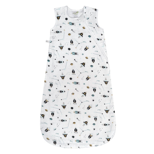 Cotton muslin sleep sack - Rockets (0.7 tog)