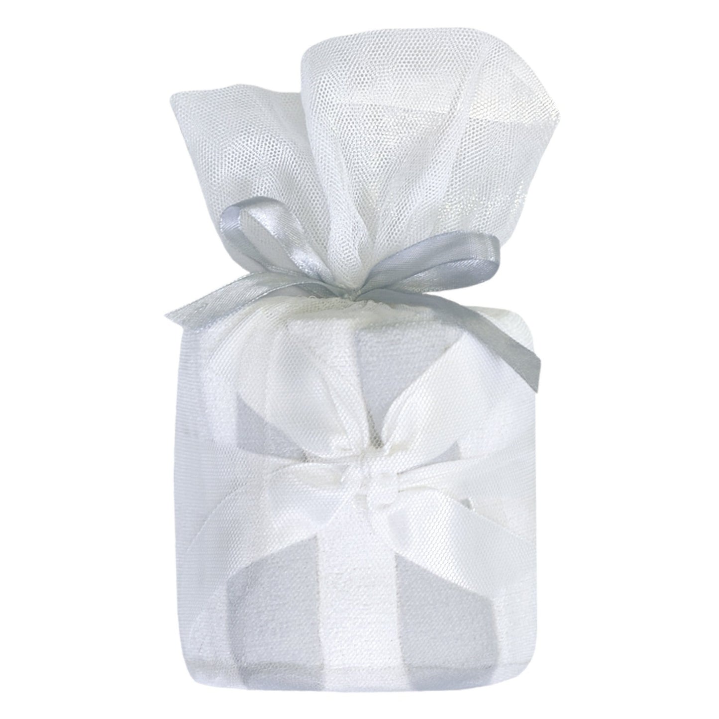 Baby washcloth set (10) - white & gray