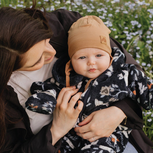 Cotton beanie with ears - Light toffee