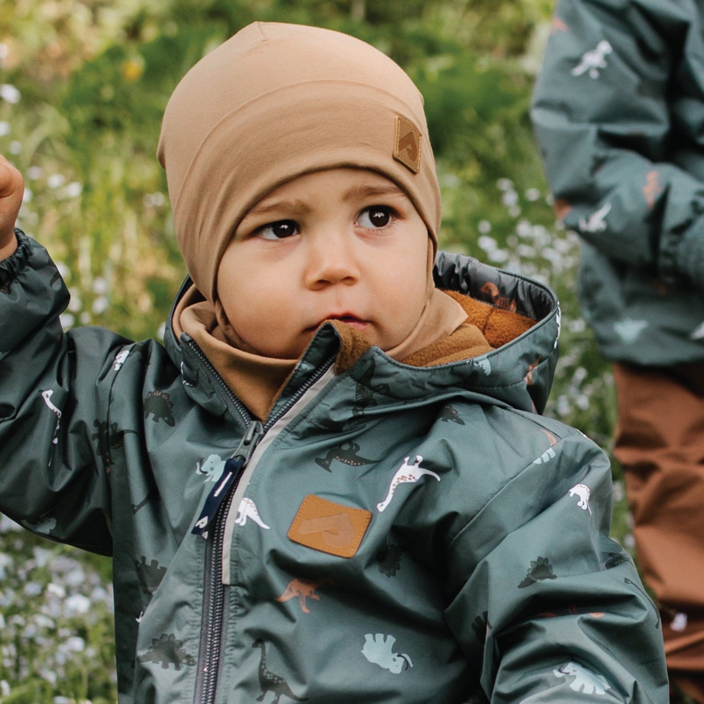 Cotton beanie with ears - Light toffee