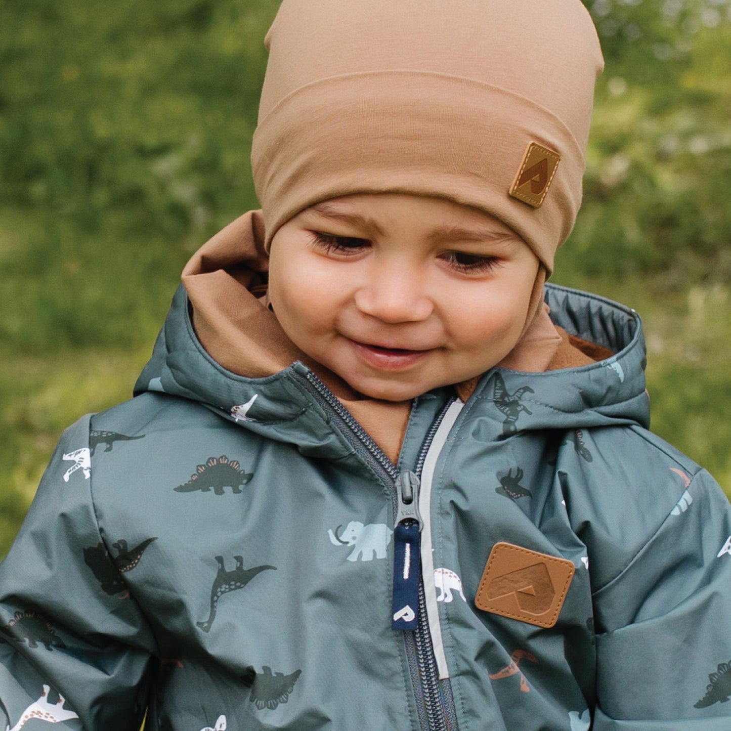 Cotton beanie with ears - Light toffee
