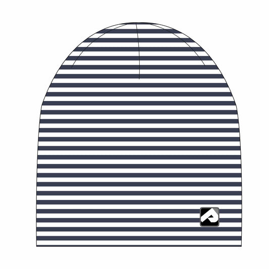 Cotton beanie - Navy stripes