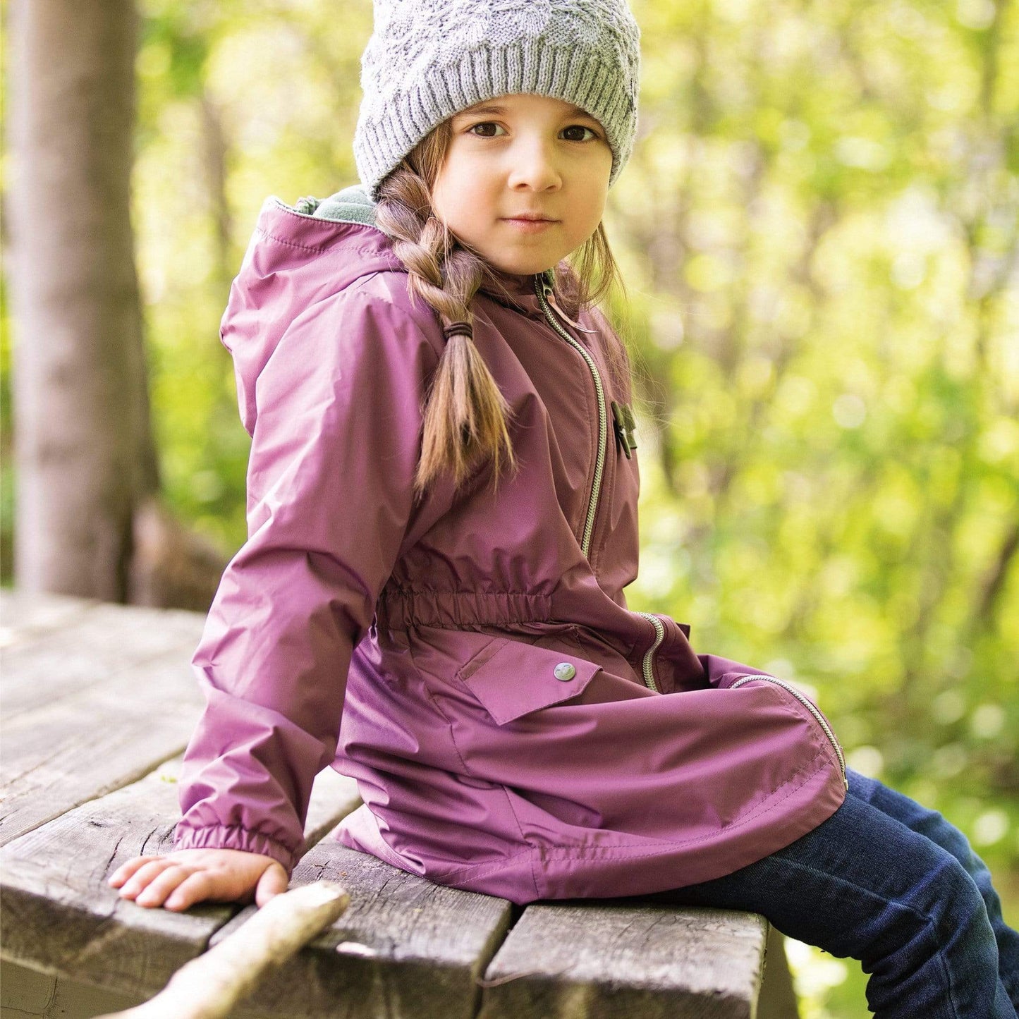 Single layer acrylic beanie - Light grey
