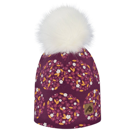 Chapeau de coton doublé de polar - Pois