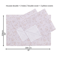 Housse de lit 54" et 2 cache-oreillers - Printemps