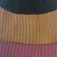 Tuque d'hiver avec pompon détachable et cordon - Noir, Toffee & Punch