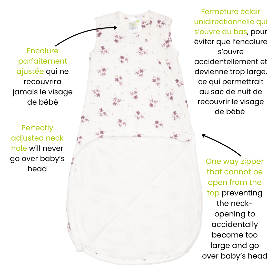 Quilted bamboo sleep sack - Malvas (1.0 tog)