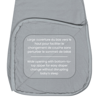 Quilted bamboo sleep sack - Pebble Gray (1.0 tog)